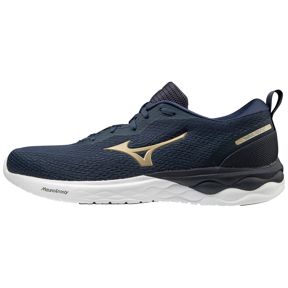 Panske Bezecke Topanky Mizuno Wave Revolt Indigo Vypredaj LSBV82160